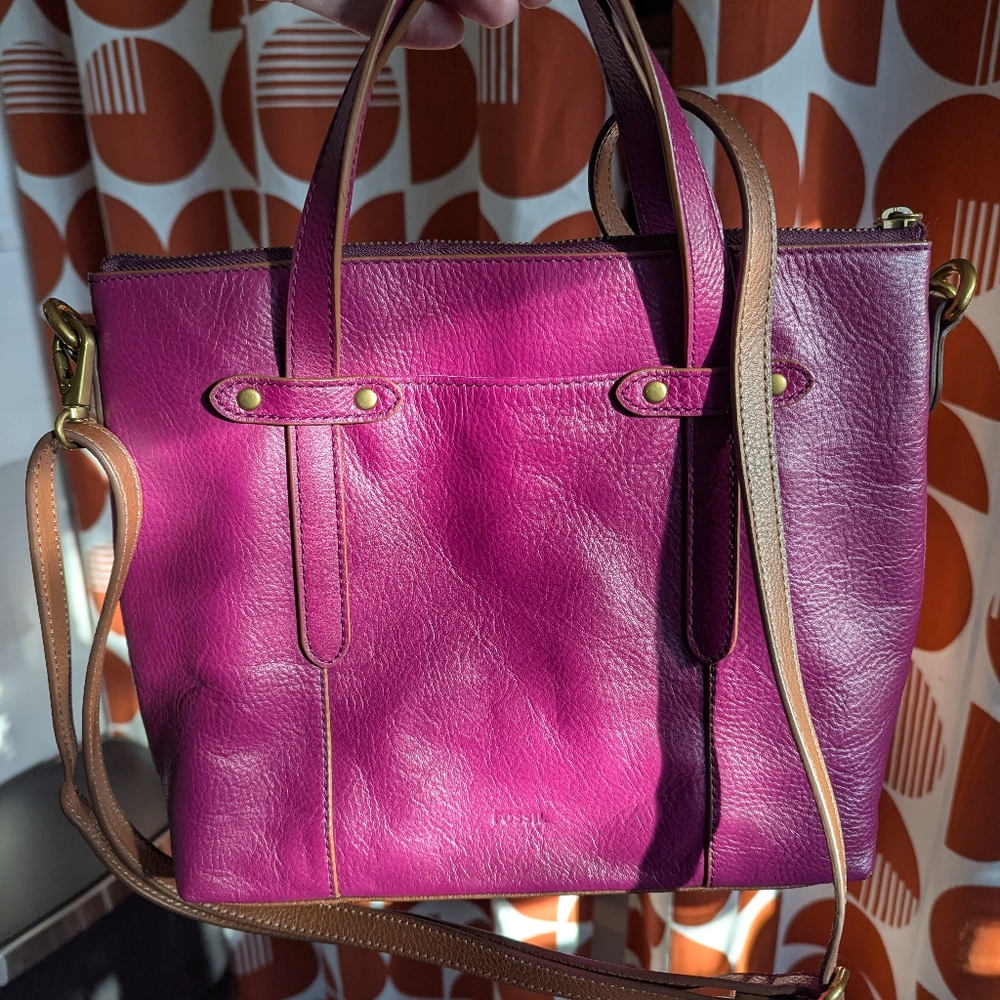 Fossil Leather Crossbody Bag